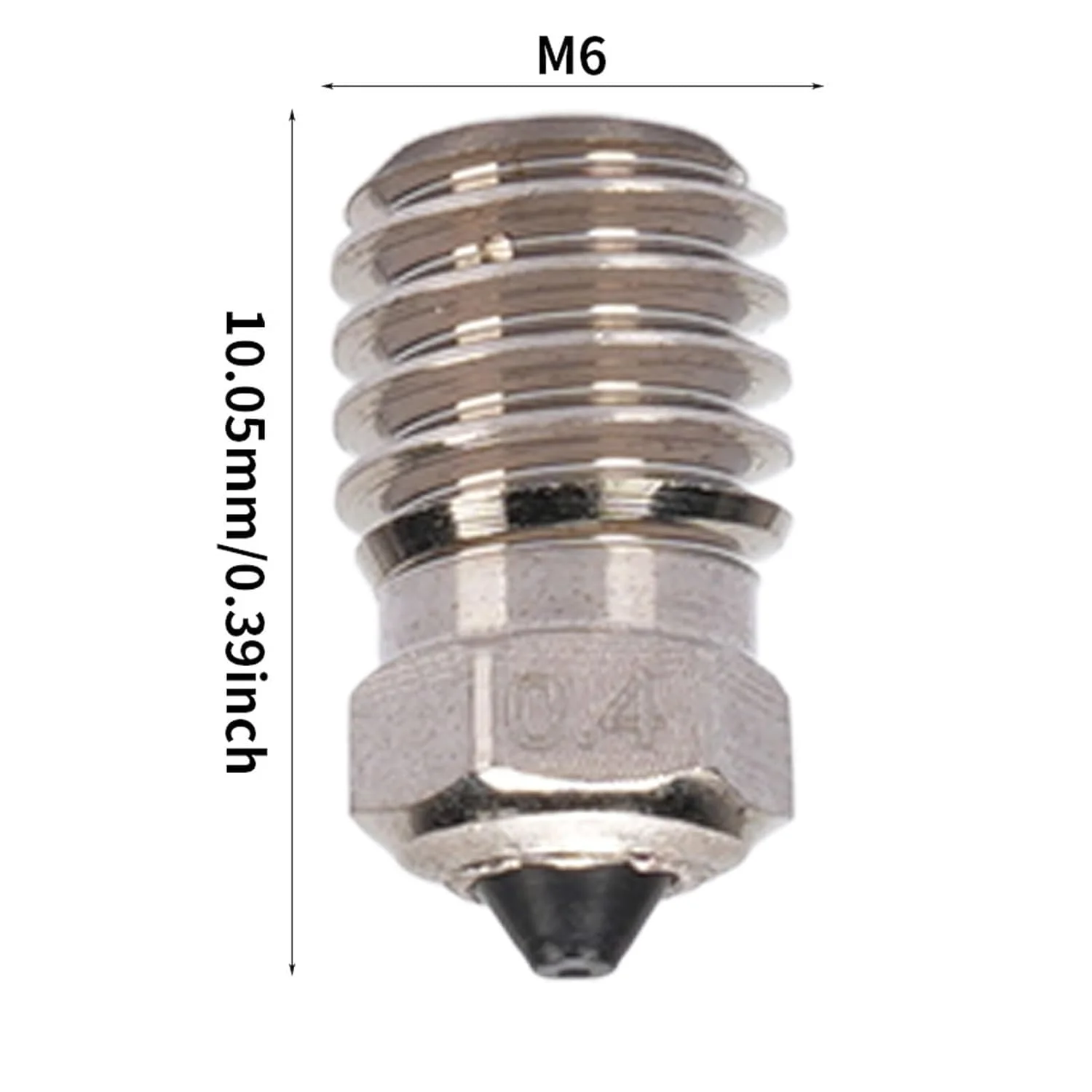 ۳ عدد نازل پرینتر، نازل های اکسترودر هات اند، نازل فولادی سخت شده جایگزین برای پرینتر سه بعدی آزمایشگاهی (۰.۴ میلی متر)