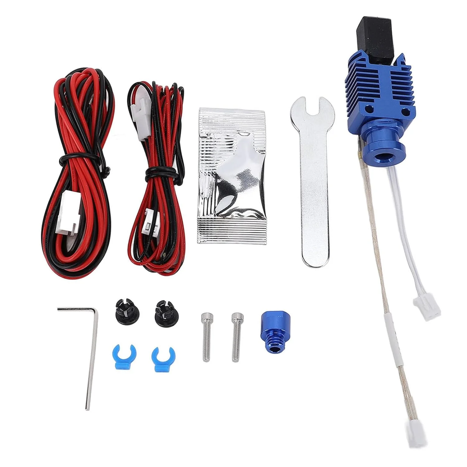 کیت هات اند تمام فلزی یکپارچه پرینتر سه بعدی با نازل فولادی سخت کاری شده 0.4 میلی متری و فیلامنت 1.75 و 0.05 میلی متری، بلوک حرارتی سرامیکی 24 ولت 60 وات برای Ender 3