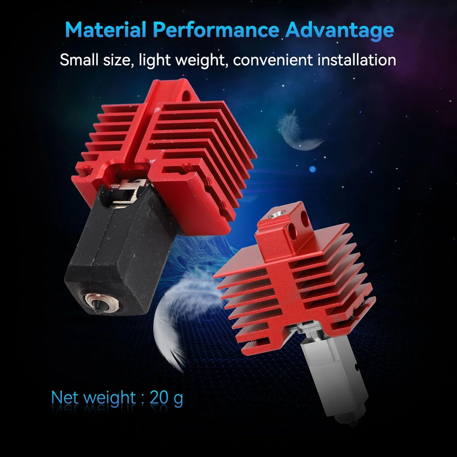 لوازم جانبی هات‌اند پرینتر سه بعدی برای P1P P1S، کیت نازل 0.4 میلی‌متری، بلوک گرمایشی، چاپ PLA ABS TPU