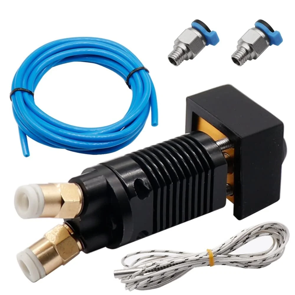 کیت هات‌اند پرینتر سه بعدی 2 در 1 اکسترودر دو رنگ تمام فلزی 0.4mm/1.75mm مناسب برای TEVO/مناسب برای ALFWISE/Ender 3/CR-10 (کیت 12 ولت)