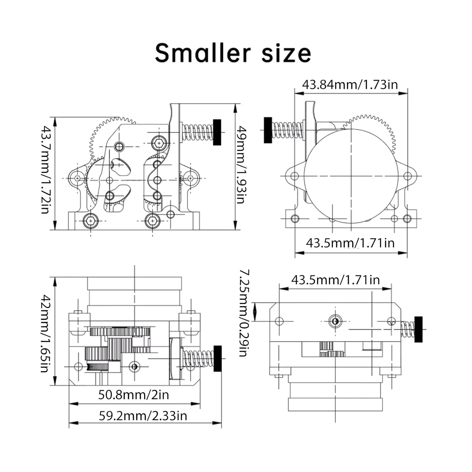 کیت اکسترودر پرینتر سه بعدی، اکسترودر تمام فلزی با پیچش بزرگ برای ارتقاء Ender 3، CR-10/10S، سازگار با PLA ABS، 12V/24V (بدون موتور پله ای)
