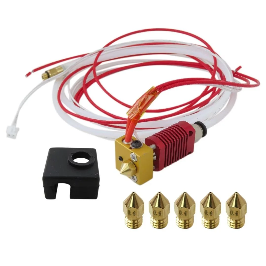 قطعات پرینتر سه بعدی، اکسترودر هیتر هات اند به همراه 5 نازل 0.4 میلی متری برای پرینترهای سه بعدی CREALITY Ender 3