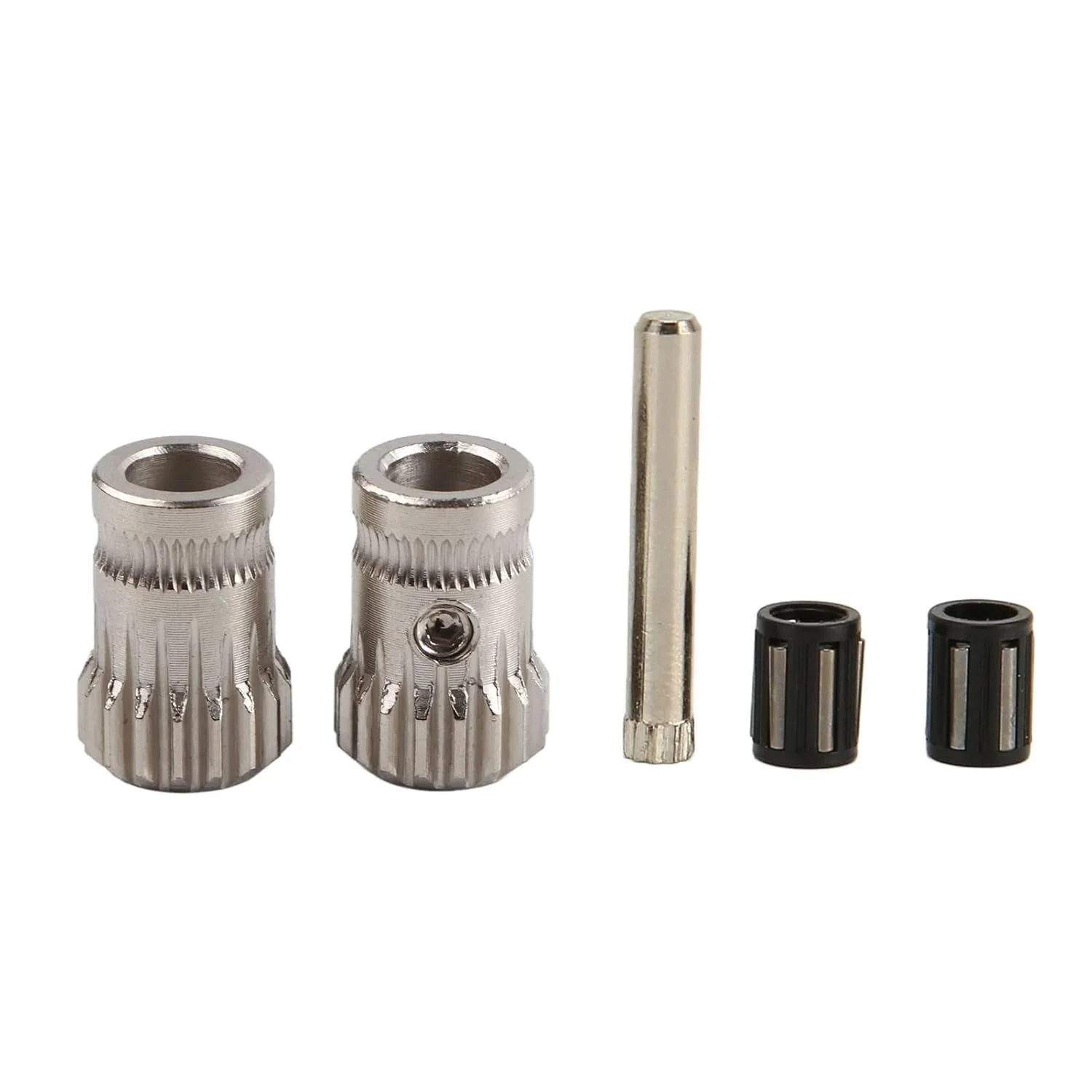 کیت چرخ دنده اکسترودر پرینتر سه بعدی، چرخ دنده های فولادی سخت با درجه سختی بالا، پوشش نانو RNC، اندازه دقیق، سازگاری گسترده، مجموعه 5 عددی شامل 2 چرخ دنده اکستروژن، 1 شفت، 2 بلبرینگ سوزنی