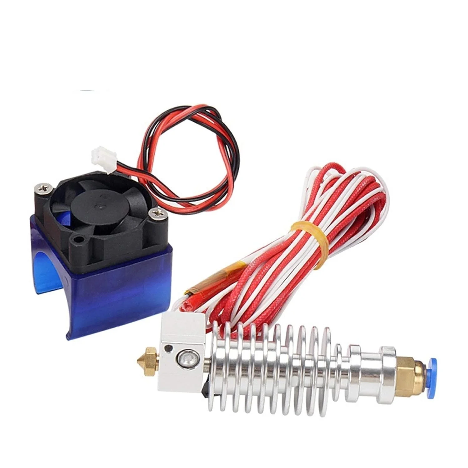 اکسترودر پرینتر سه بعدی J-Head Hotend V5 با فن خنک کننده تکی / مناسب برای فیلامنت مستقیم 1.75mm/3.0mm / مناسب برای نازل اکسترودر 0.2mm/0.3mm/0.4mm (Remote, 3.0mm)