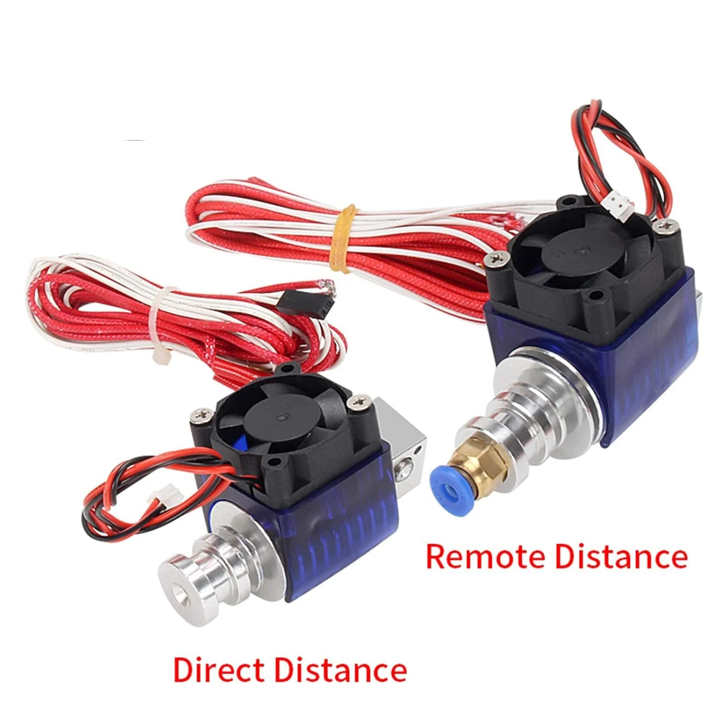 اکسترودر پرینتر سه بعدی J-Head Hotend V5 با فن خنک کننده تکی / مناسب برای فیلامنت مستقیم 1.75mm/3.0mm / مناسب برای نازل اکسترودر 0.2mm/0.3mm/0.4mm (Remote, 3.0mm)