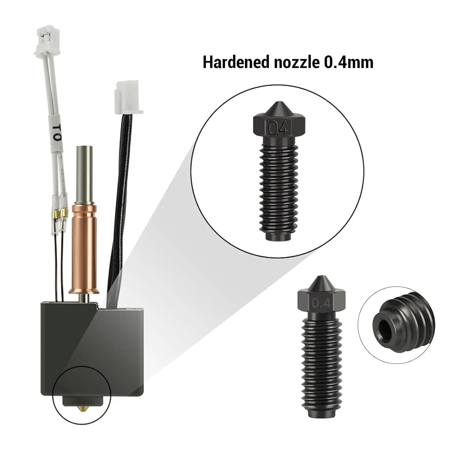 کیت هات‌اند اکسترودر پرینتر سه بعدی برای هات‌اند Kobra3، طراحی تمام فلزی 100K، آلیاژ مس و تیتانیوم دوفلزی برای پرینتر سه بعدی Kobra 3