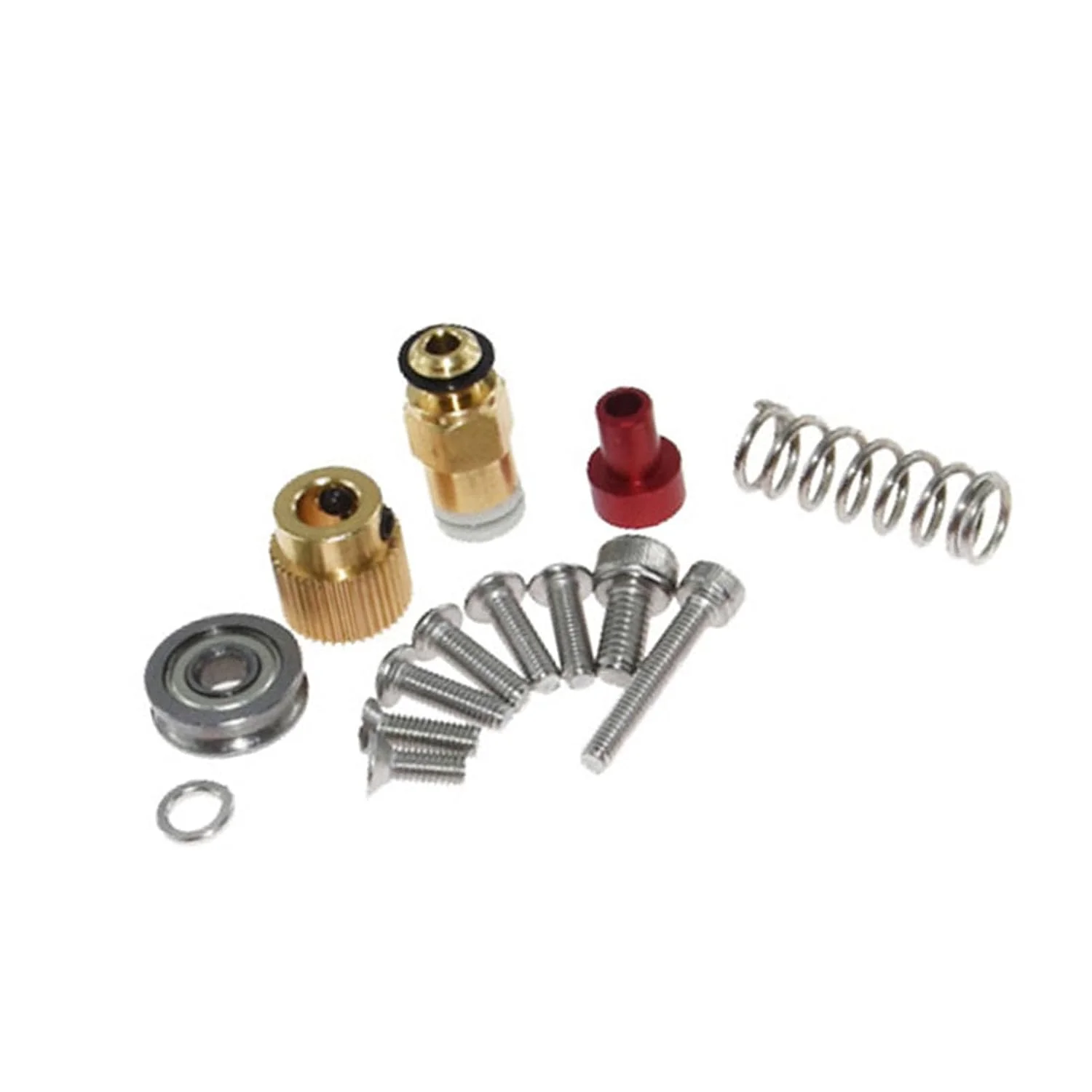 اکسترودر پرینتر سه بعدی دنده دوبل آلیاژ آلومینیوم قطعات فلزی قرمز رنگ برای سری CR10 10S، ارتقاء Ender 3، کیت اکسترودر با دقت بالا (دست چپ)