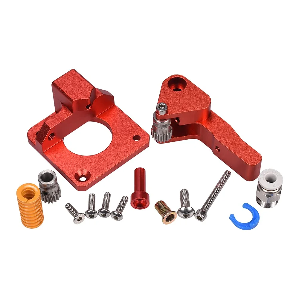 قطعات پرینتر سه بعدی پولی دوبل اکسترودر MK8 Btech اکستروژن آلومینیومی دوگانه کیت ارتقاء اکسترودر / مناسب برای CR10 CR10S PRO فید 1.75mm