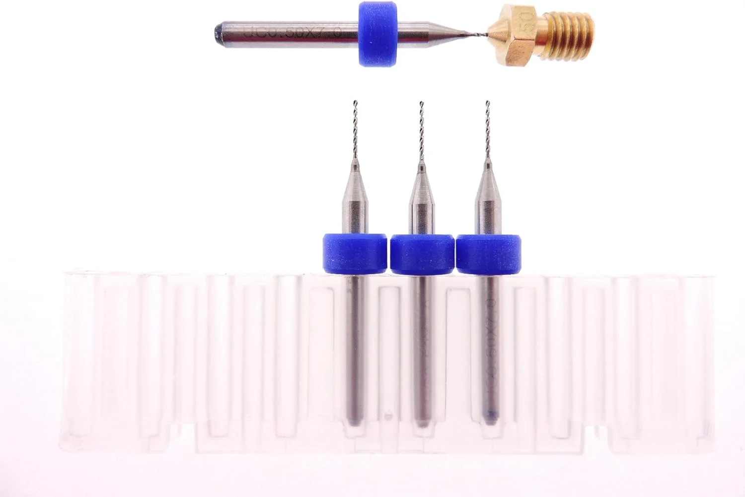 کیت راه حل رفع گرفتگی نازل اکسترودر Jhead پرینتر سه بعدی، ۴ عدد مته ۰.۵ میلی متری + ۱ عدد نازل J-Head ۰.۵ میلی متری V5 & V6 E-3D