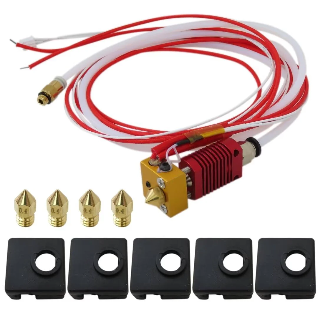 اکسترودر سه بعدی مونتاژ شده MK8 HotEnd کیت 24 ولت با نازل 0.4 میلی متری مناسب برای Creality Ender 3 /Pro/V2