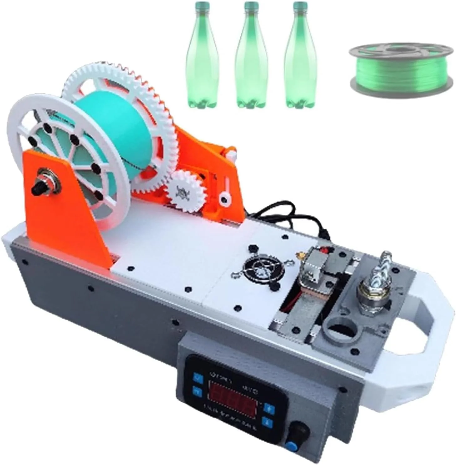 دستگاه تولید فیلامنت اکسترودر پرینتر سه بعدی، دستگاه تولید فیلامنت رومیزی، با نمایشگر دیجیتال، دما/سرعت قابل تنظیم، قطر اکسترود شده: 1.75 میلی متر، برای خانواده ها، سازندگان DIY، استودیوهای کوچک
