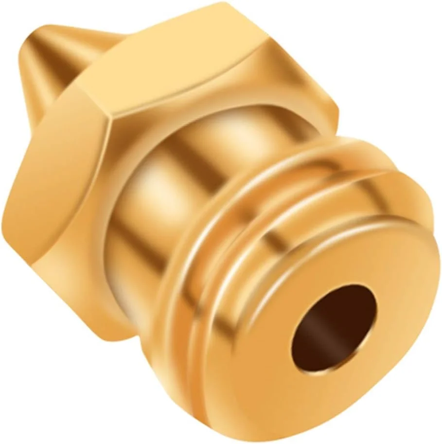 نازل ها، نازل پرینتر، نازل های برنجی، 3 عدد نازل اکسترودر برنجی با رزوه M6 قطر 0.4/0.6/0.8 میلی متر برای قطعات اکسترودر پرینتر سه بعدی، قطر نازل 0.6 میلی متر (رنگ: مطابق تصویر، اندازه: قطر نازل 0.6 میلی متر)