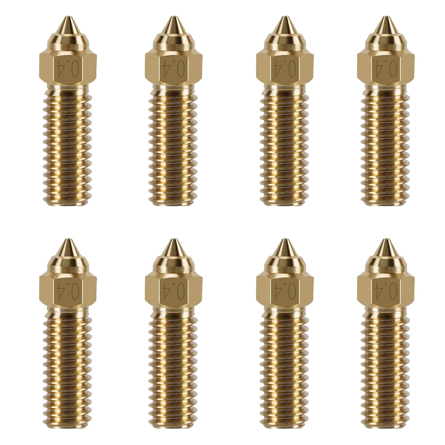 نازل های برنجی 8 عددی اکسترودر هات اند پرینتر سه بعدی ولکانو برای فیلامنت 1.75 میلی متری