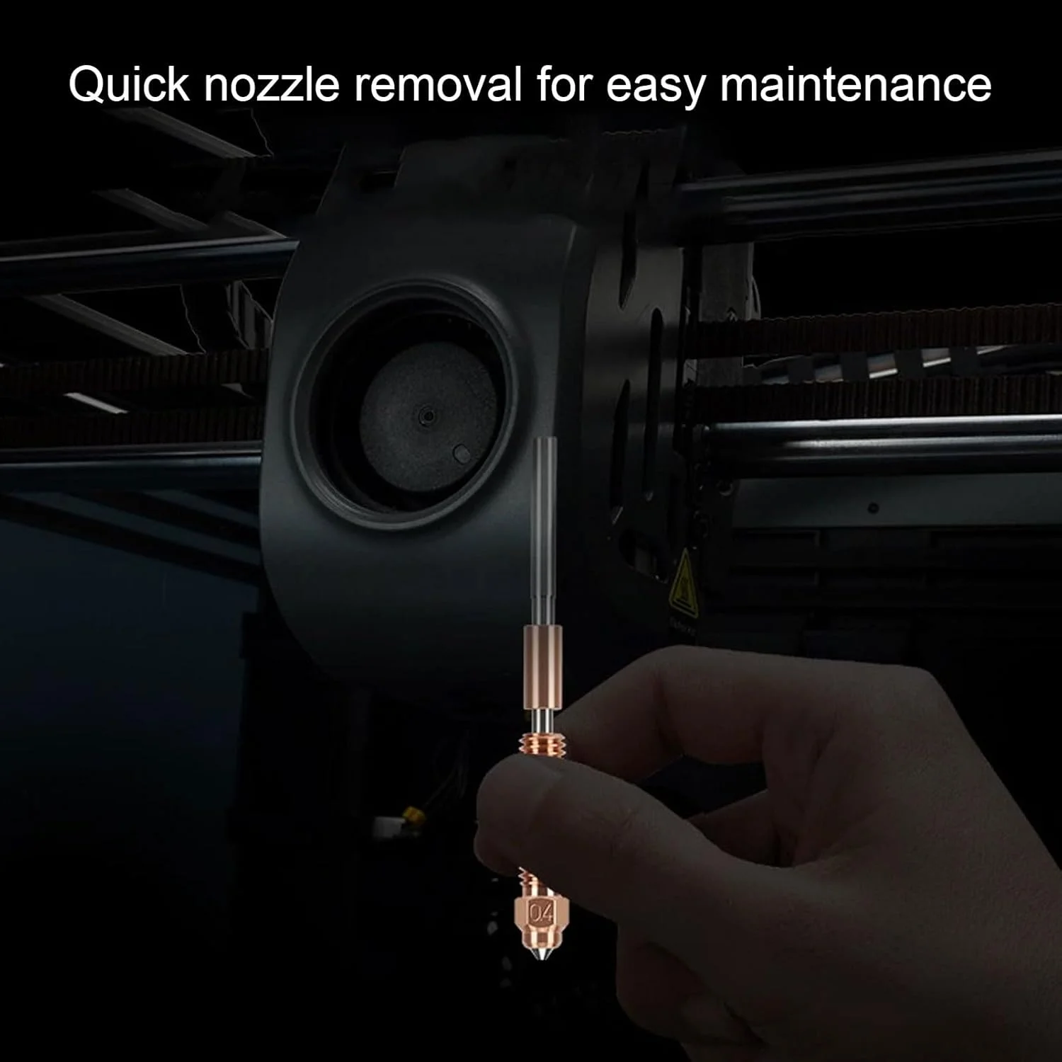 نازل های تعویض سریع 0.2 0.4 0.6 0.8 میلی متری فولاد سخت شده برای چاپگر سه بعدی K2 Plus، نازل های اکسترودر با جریان بالا