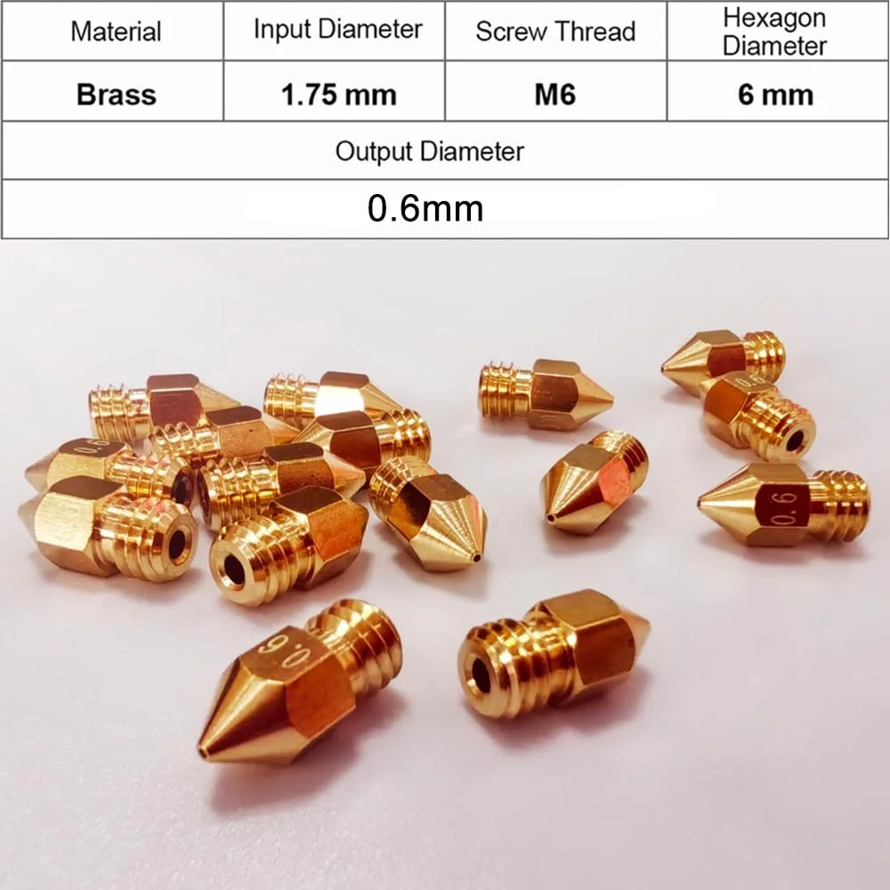 16 عدد نازل 0.6 میلیمتری Ender 3 MK8 اکسترودر سازگار با Creality Ender 3 v2/Ender 3 Pro/Ender 3، Ender 5 Pro/Ender 5، CR-10/CR-10S، Makerbot، Anet A8 نازل پرینتر سه بعدی 16 عدد نازل 0.6 میلیمتری Ender 3 MK8 اکسترودر سازگار با Creality Ender 3 v2/Ender 3 Pro/Ender 3، Ender 5 Pro/Ender 5، CR-10/CR-10S، Makerbot، Anet A8 نازل پرینتر سه بعدی