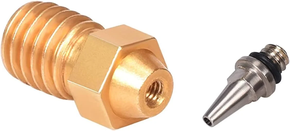 نازل ها، نازل پرینتر، نازل های برنجی، 2 عدد نازل برنجی ایربراش با رزوه M6 قطر 0.2/0.3/0.4/0.5 میلی متر برای قطعات اکسترودر پرینتر سه بعدی، قطر نازل 0.5 میلی متر (رنگ: مطابق تصویر، اندازه: قطر نازل 0. نازل ها، نازل پرینتر، نازل های برنجی، 2 عدد نازل برنجی ایربراش با رزوه M6 قطر 0.2/0.3/0.4/0.5 میلی متر برای قطعات اکسترودر پرینتر سه بعدی، قطر نازل 0.5 میلی متر (رنگ: مطابق تصویر، اندازه: قطر نازل 0.