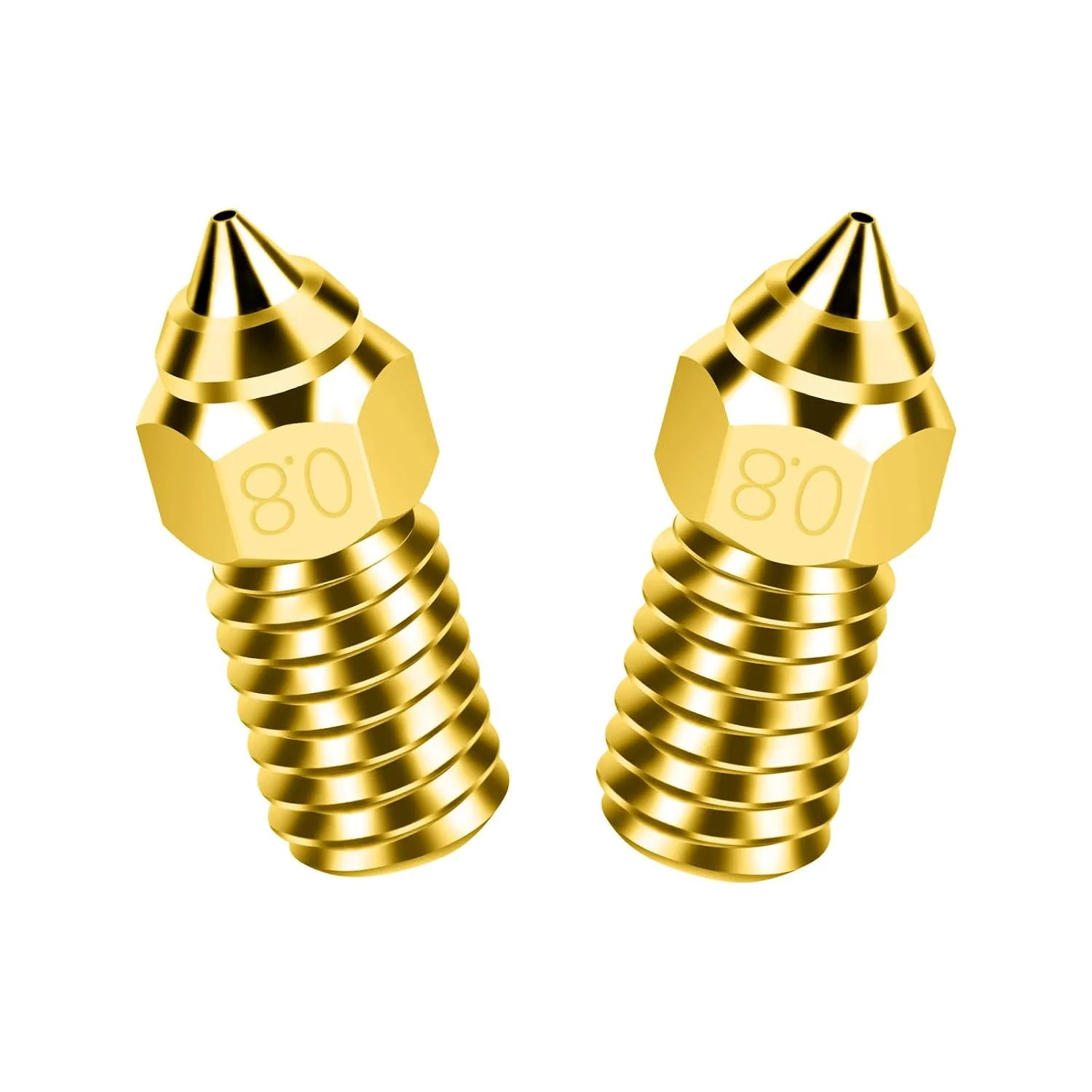 نازل 0.8 میلی‌متری Ender 3 V3 Se با کیفیت بالا، نازل‌های برنجی عنکبوتی 2 عددی لوازم جانبی پرینتر سه بعدی M6 Hotend Extruder Nozzle برای پرینتر سه بعدی Ender 5 S1/Ender 7، CDZPJ0129