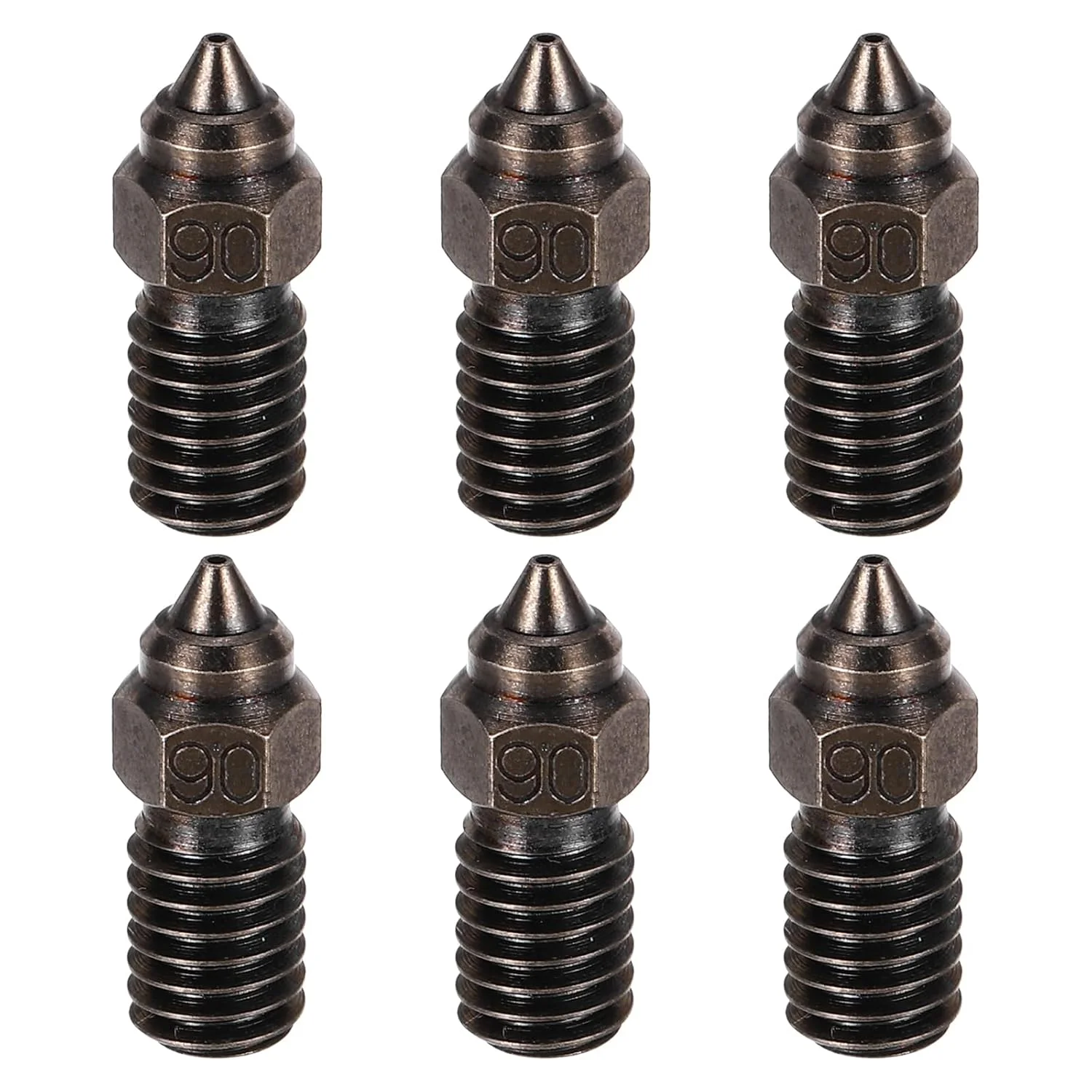 مجموعه 6 عددی نازل اکسترودر پرینتر سه بعدی MECCANIXITY، 0.6 میلی متر، فیلامنت 1.75 میلی متر، هد چاپ فولاد سخت شده، سرعت بالا، مقاوم در برابر سایش (16.8x6 میلی متر)