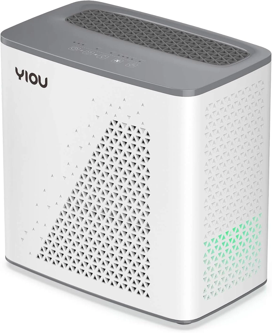 دستگاه تصفیه هوا ییو مناسب برای اتاق بزرگ تا 51 متر مربع، فیلتر هوای H13، دستگاه تصفیه هوا 20dB از بین برنده بو برای آلرژی، دود، گرد و غبار و گرده، خاکستری، 17.78x29.21x29.72 سانتی متر