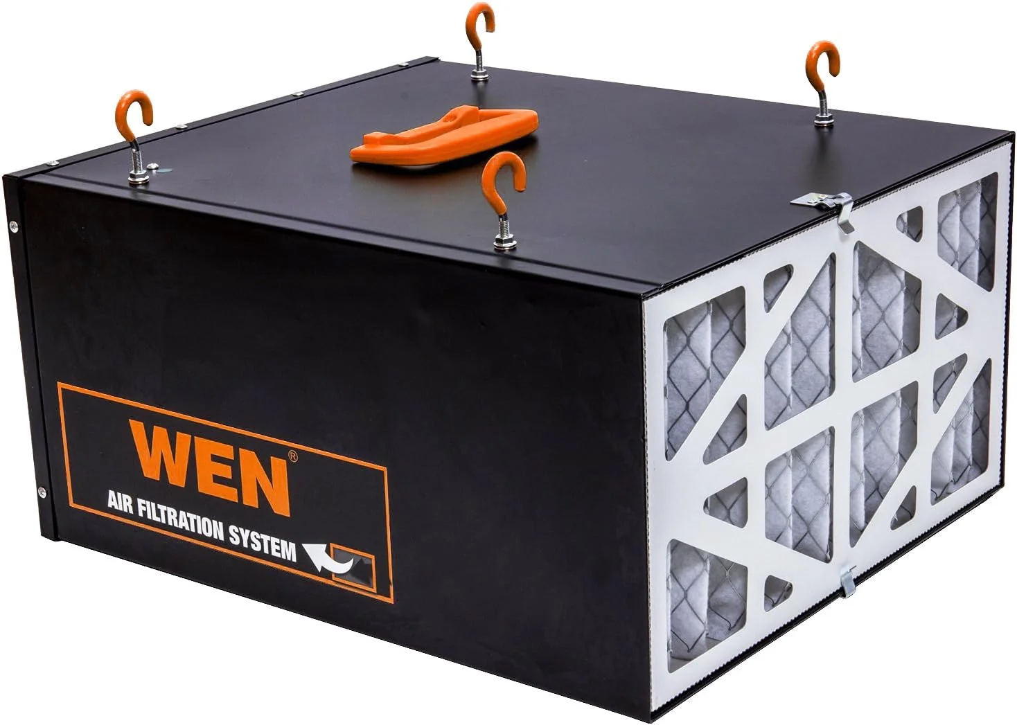 سیستم فیلتراسیون هوا با کنترل از راه دور WEN 3410 با 3 سرعت (300/350/400 CFM)، مدل پایه با ریموت RF (400 CFM)، مشکی