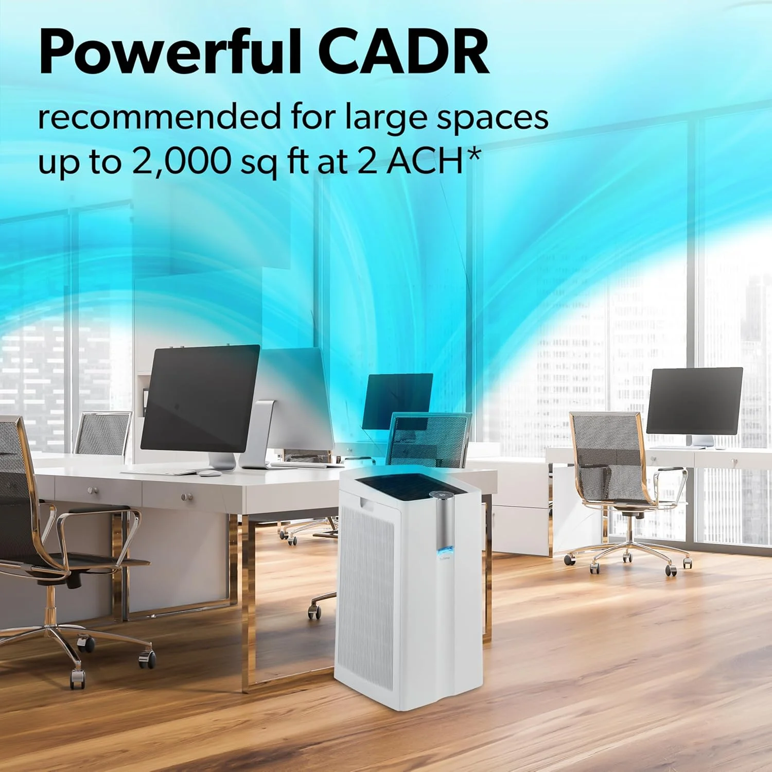 دستگاه تصفیه هوای عملکردی TruSens Z-7000، درجه تجاری، HEPA واقعی، نور UV-C، تا 185 متر مربع، شامل SensorPod، دستگاه تصفیه هوای صنعتی برای دفاتر، مدارس، مشاغل، بیمارستان ها