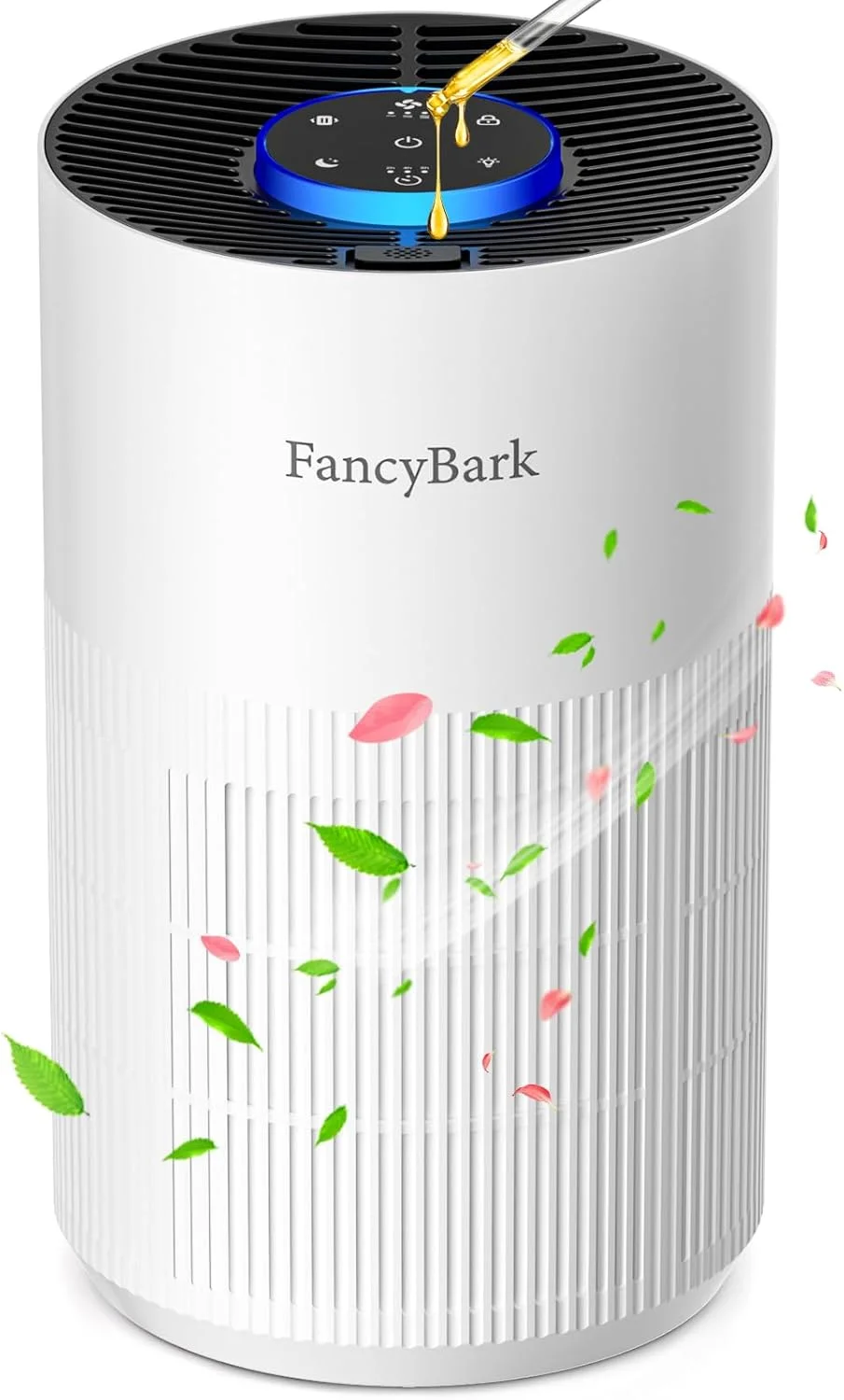 دستگاه تصفیه هوا برای اتاق خواب منزل تا 93 متر مربع، تصفیه کننده هوای اتاق با فیلتر H14 True HEPA، دارای حالت خواب، حالت نور و عملکرد رایحه، پاک کننده هوا برای دود، بو، گرد و غبار، گرده، شوره حیوانات خانگی (سفید)
