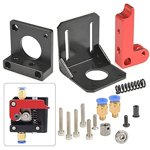 لوازم جانبی و قطعات پرینتر سه بعدی Lysee - لوازم جانبی اکسترودر از راه دور Mk8 دست راست بلوک قاب اکسترودر تمام فلزی از راه دور فیلامنت 1.75mm/3mm برای پرینتر سه بعدی Reprap - (اندازه: مطابق جزئیات، رنگ: مشکی)