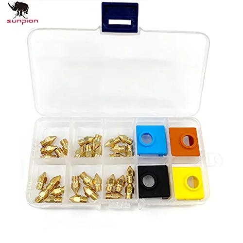 قطعات و لوازم جانبی پرینتر سه بعدی Lysee - نازل اکسترودر MK8، هد چاپ اکسترودر 0.2/0.3/0.4/0.6/0.8/1.0 میلی متر و جوراب سیلیکونی mk8 mk9 برای Anet A8 E10 Creality CR-10 Ender 3 قطعات و لوازم جانبی پرینتر سه بعدی Lysee - نازل اکسترودر MK8، هد چاپ اکسترودر 0.2/0.3/0.4/0.6/0.8/1.0 میلی متر و جوراب سیلیکونی mk8 mk9 برای Anet A8 E10 Creality CR-10 Ender 3