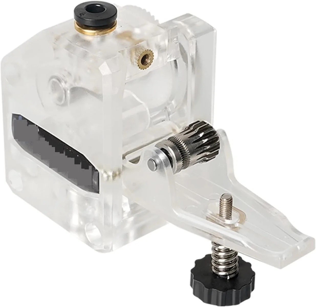 اکسترودر دنده ای دوگانه مستقیم LANGshaw Bowden سازگار با پرینتر سه بعدی MK8 V6 CR10 فیلامنت انعطاف پذیر 1.75 میلی متری TPU/TPE قطعات DIY (رنگ: اکسترودر POM Trans، اندازه: راست دست)