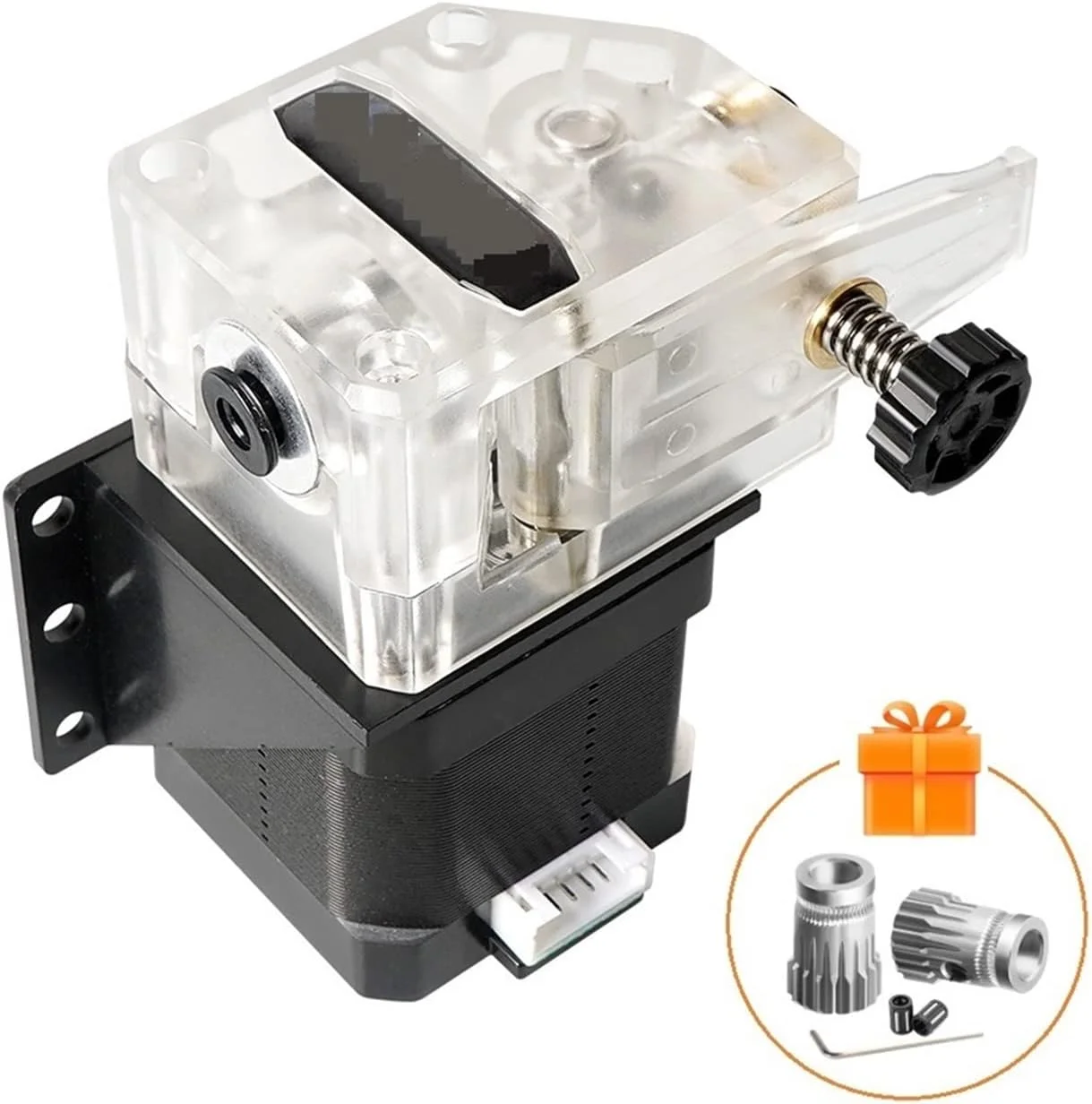 اکسترودر دنده ای دوگانه مستقیم LANGshaw Bowden سازگار با پرینتر سه بعدی MK8 V6 CR10 فیلامنت انعطاف پذیر 1.75 میلی متری TPU/TPE قطعات DIY (رنگ: اکسترودر POM Trans، اندازه: راست دست)