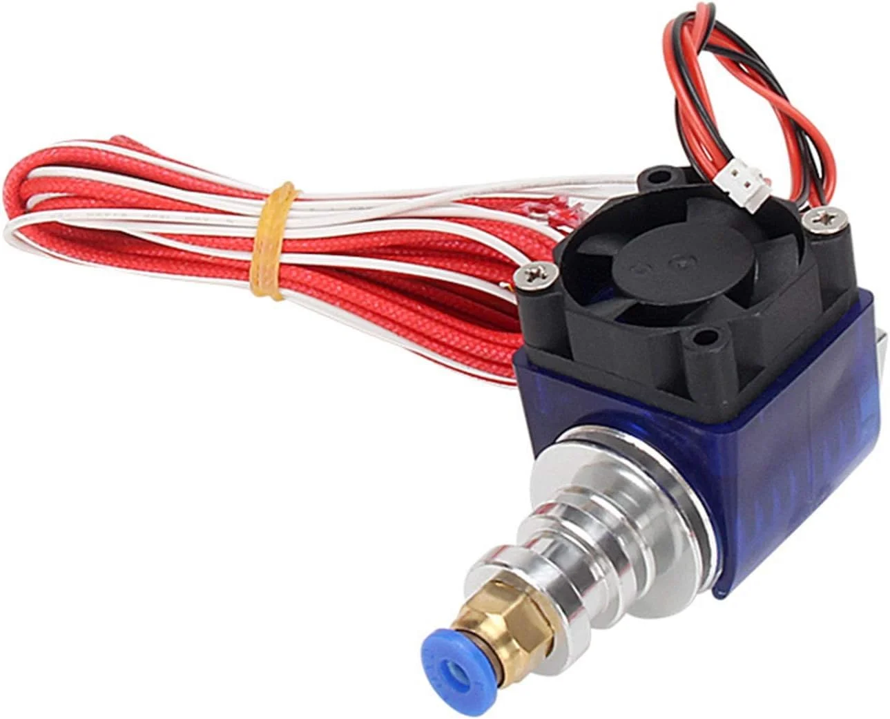 اکسترودر پرینتر سه بعدی J-Head Hotend V5 با فن خنک کننده تکی / مناسب برای فیلامنت مستقیم 1.75mm/3.0mm / مناسب برای نازل اکسترودر 0.2mm/0.3mm/0.4mm (ریموت، 3.0mm)