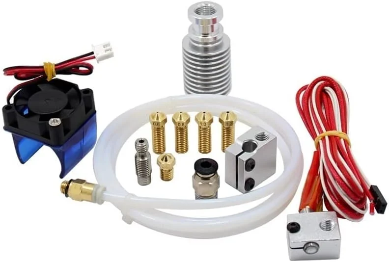 کیت اکسترودر V6 Hotend J-Head با نازل آلومینیومی 1.75 میلی متری 12 ولت 40 وات 1 متری قطعات پرینتر سه بعدی (به همراه کیت اکسترودر V6)
