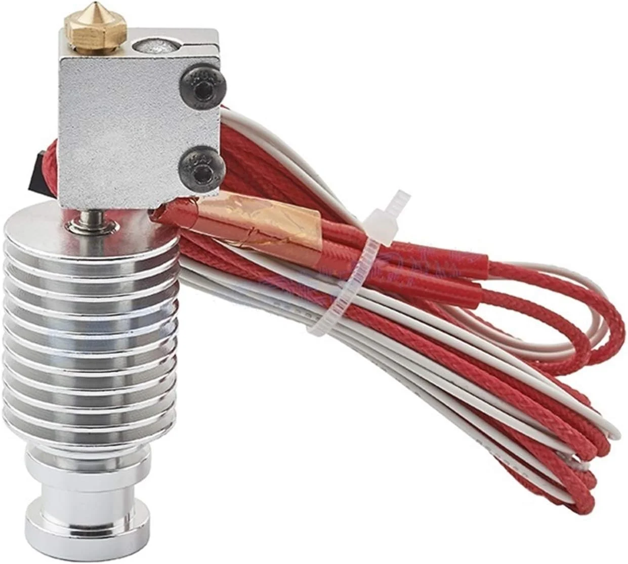 کیت اکسترودر هد چاپگر، هات‌اند J-Head با فاصله کوتاه به همراه بلوک آلومینیومی، مناسب برای فیلامنت پرینتر سه بعدی 1.75/3.0 میلی‌متری (Wade 1.75mm 24V,0.8mm)