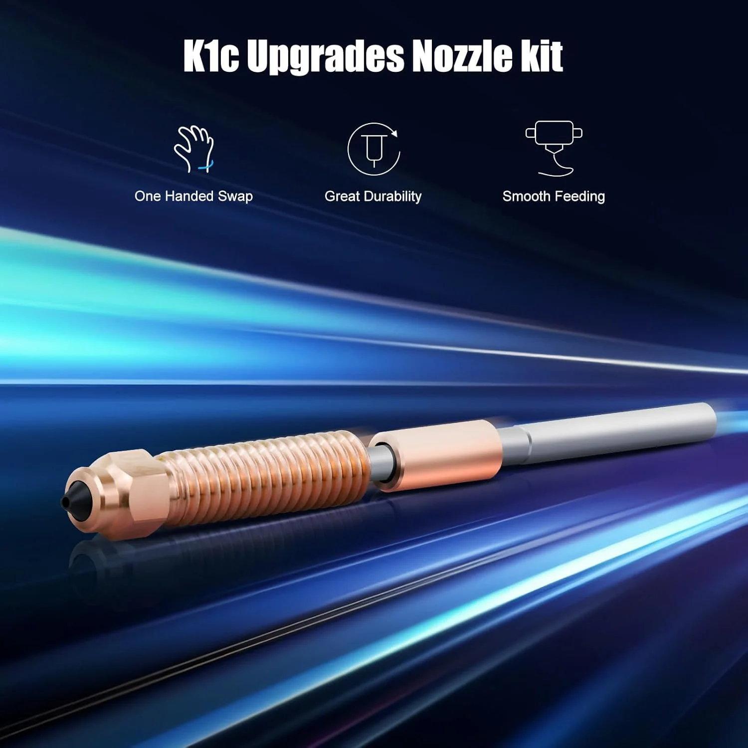 نازل K1 با ابعاد 0.4+0.6+0.8 میلیمتر، 4 عددی، نازلهای فولادی سختکاری شده تعویض سریع، چاپ با سرعت بالا و نازلهای اکسترودر با جریان بالا برای پرینتر سه بعدی Creality k1c/ K1/K1 Max Ender 3 V3 نازل K1 با ابعاد 0.4+0.6+0.8 میلیمتر، 4 عددی، نازلهای فولادی سختکاری شده تعویض سریع، چاپ با سرعت بالا و نازلهای اکسترودر با جریان بالا برای پرینتر سه بعدی Creality k1c/ K1/K1 Max Ender 3 V3