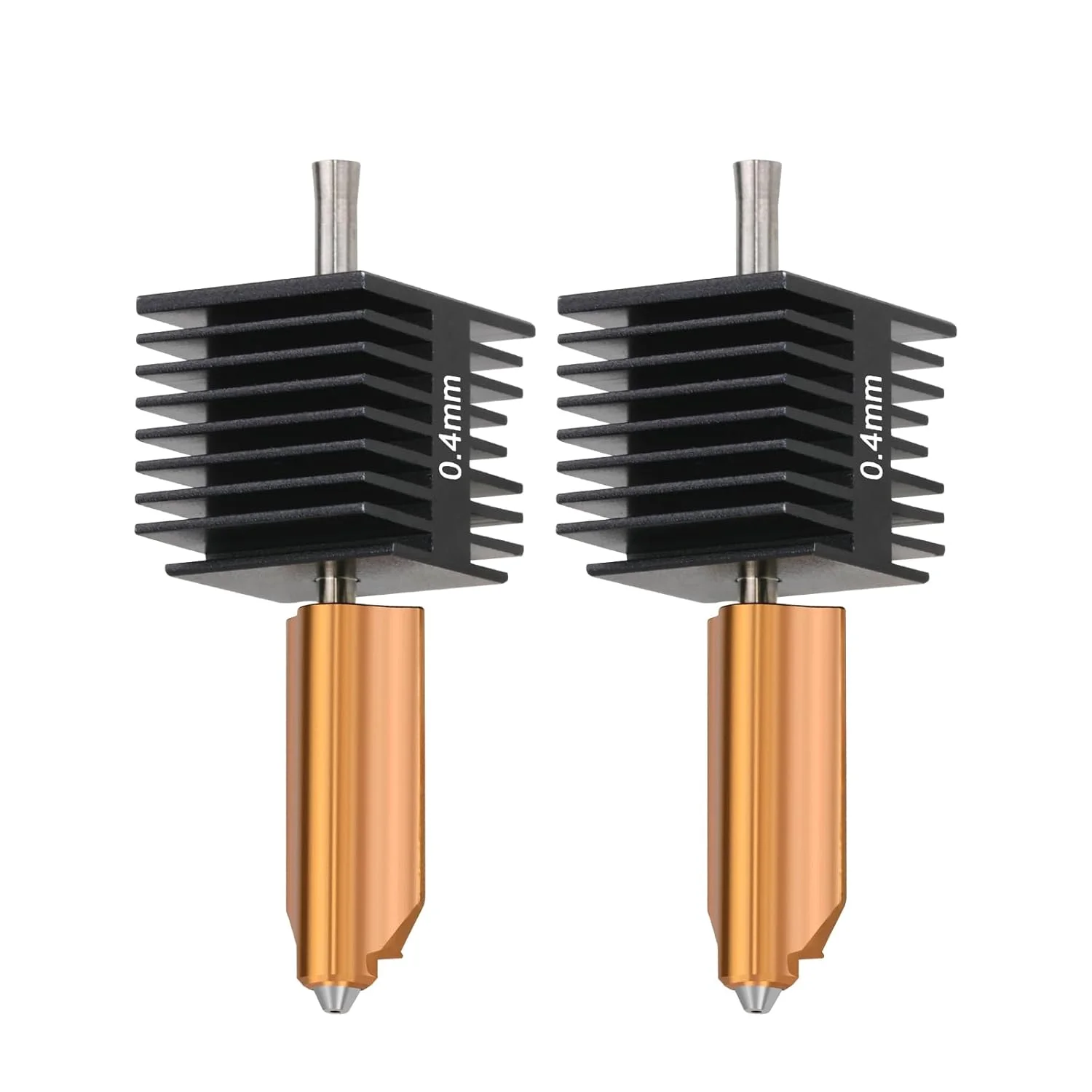 دو عدد نازل AD5X هات اند 0.4mm+0.4mm قطعات پرینتر سه بعدی، نازل های یکپارچه AD5X هات اند، لوازم جانبی AD5X، نازل اکسترودر جداشدنی سریع AD5X، هات اند اکسترودر پرینتر سه بعدی، نازل های 0.4mm