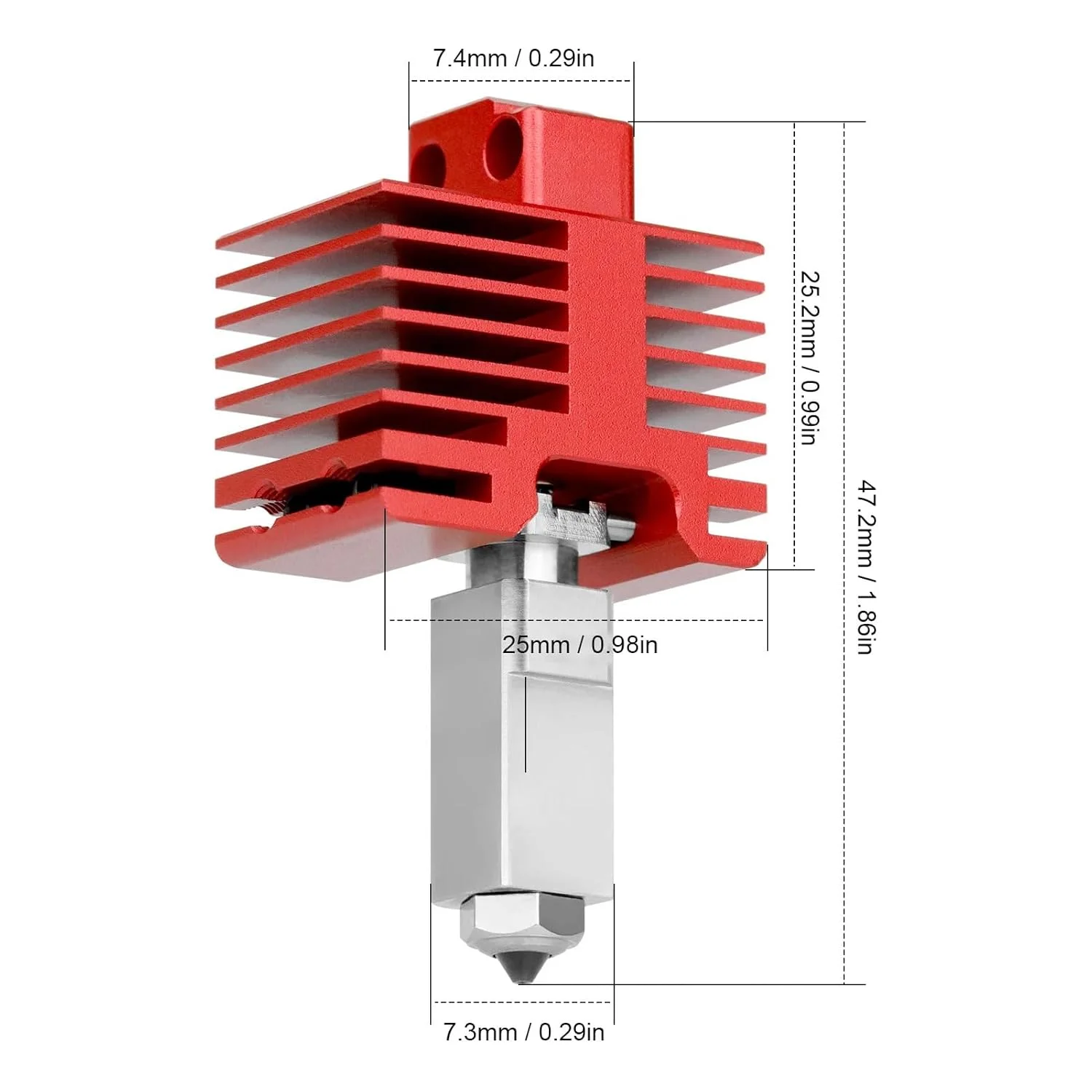 کیت نازل یکپارچه TZ4.0، کیت هات اند پرینتر سه بعدی 0.4 میلی متری، اکسترودر فولاد سخت شده برای P1S P1P X1 X1E