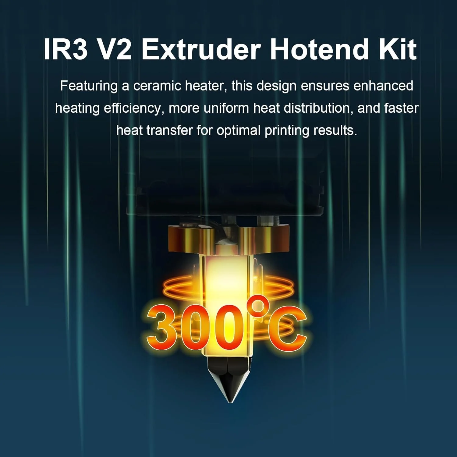 اکسترودر درایو مستقیم اصلی با 5 عدد نازل فولادی سخت شده 0.6 میلی متری برای پرینتر سه بعدی تسمه نقاله IR3 V2، مجموعه کیت اکسترودر IR3 V2