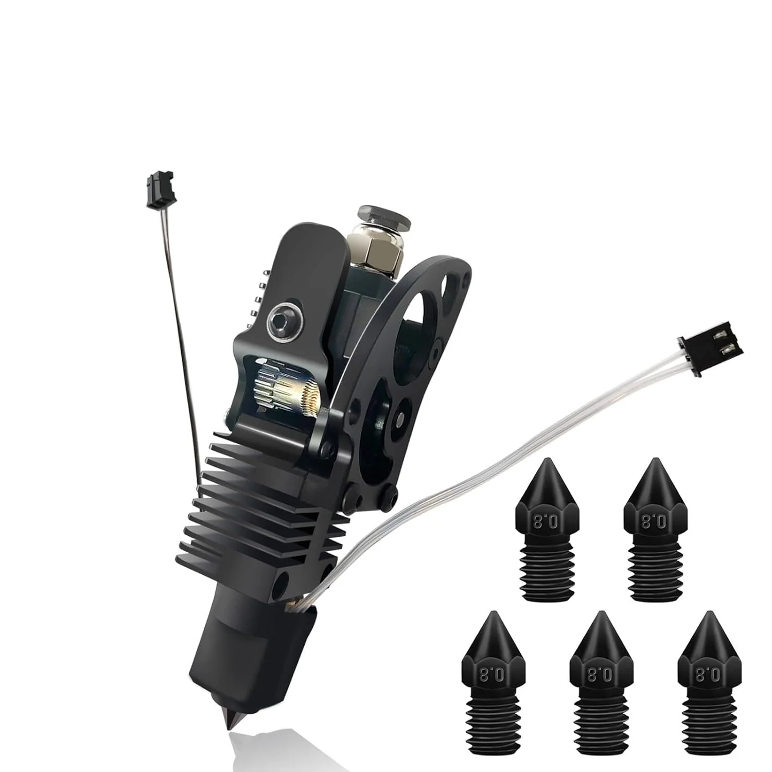 کیت اکسترودر مستقیم اصلی با 5 عدد نازل فولادی سخت شده 0.8 میلی متری برای پرینتر سه بعدی تسمه نقاله IR3 V2