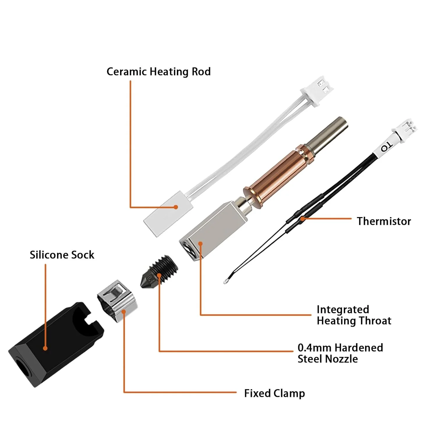هات‌اند ارتقا یافته 24 ولت 60 وات Kobra 3، کیت بلوک حرارتی یکپارچه گلو و اکسترودر هد چاپ برای پرینترهای سه بعدی Anycubic Kobra 3 و Kobra 3 Combo