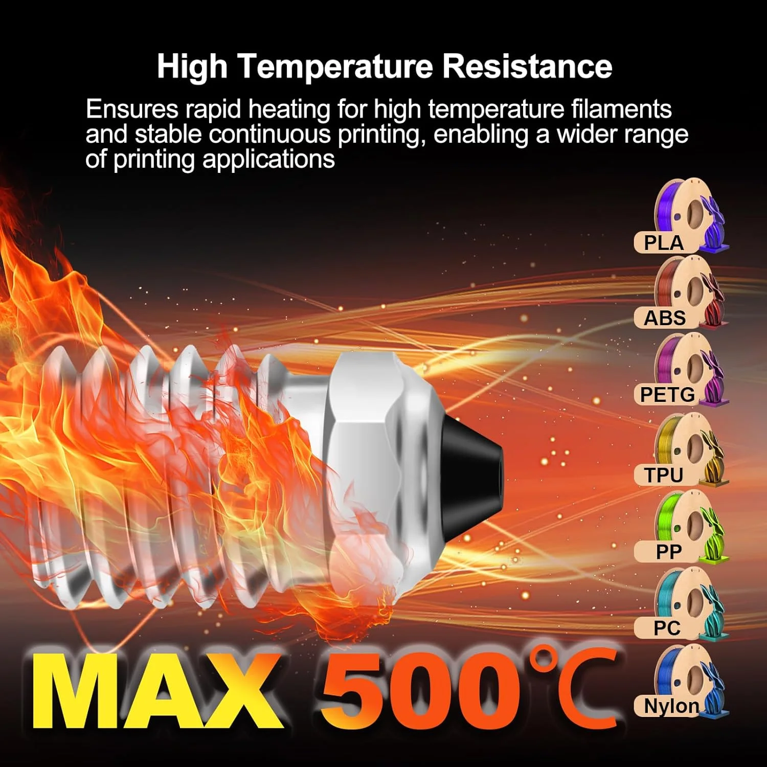 نازل دو فلزی ارتقا یافته 0.8 میلی متری 3 عددی برای Bambu Lab P1P P1S X1 X1C، جایگزینی نازل Hotend اکسترودر پرینتر سه بعدی برای سری Bambu Labs X1 P1