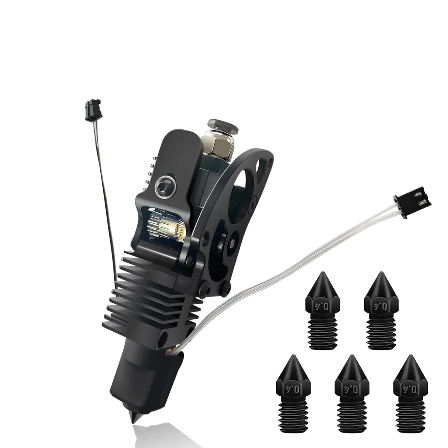 اکسترودر درایو مستقیم IR3 V2 با 5 عدد نازل فولادی سخت شده 0.4 میلی متری برای پرینتر سه بعدی تسمه نقاله، کیت اکسترودر مستقیم