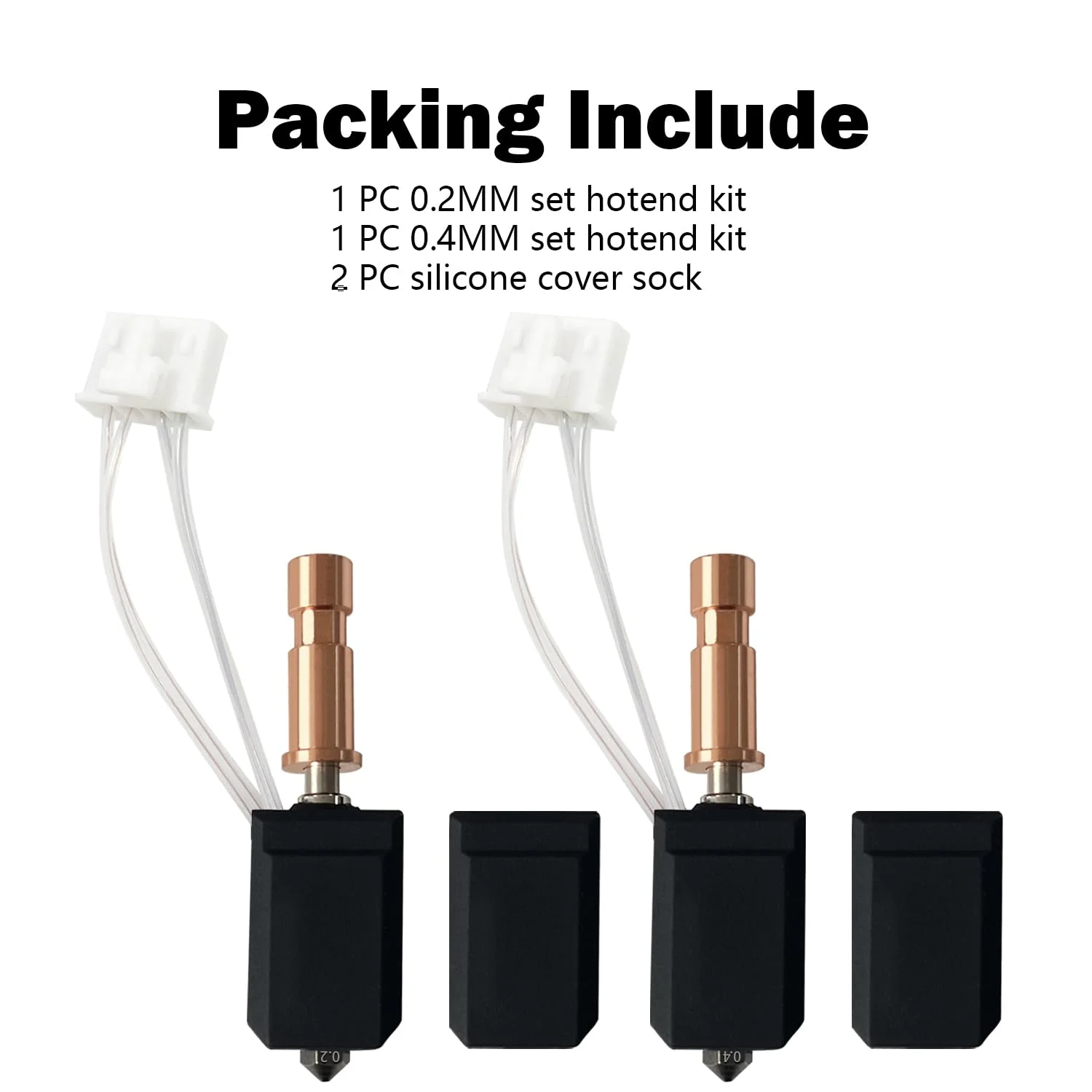 هات‌اند سرامیکی 0.2 و 0.4 میلی‌متری برای Kobra S1، کیت اکسترودر هد چاپ استیل ضد زنگ، نازل سخت‌کاری شده، ترمیستور 200K به همراه 2 عدد روکش سیلیکونی اضافی برای Anycubic Kobra S1 (بسته 2 عددی)
