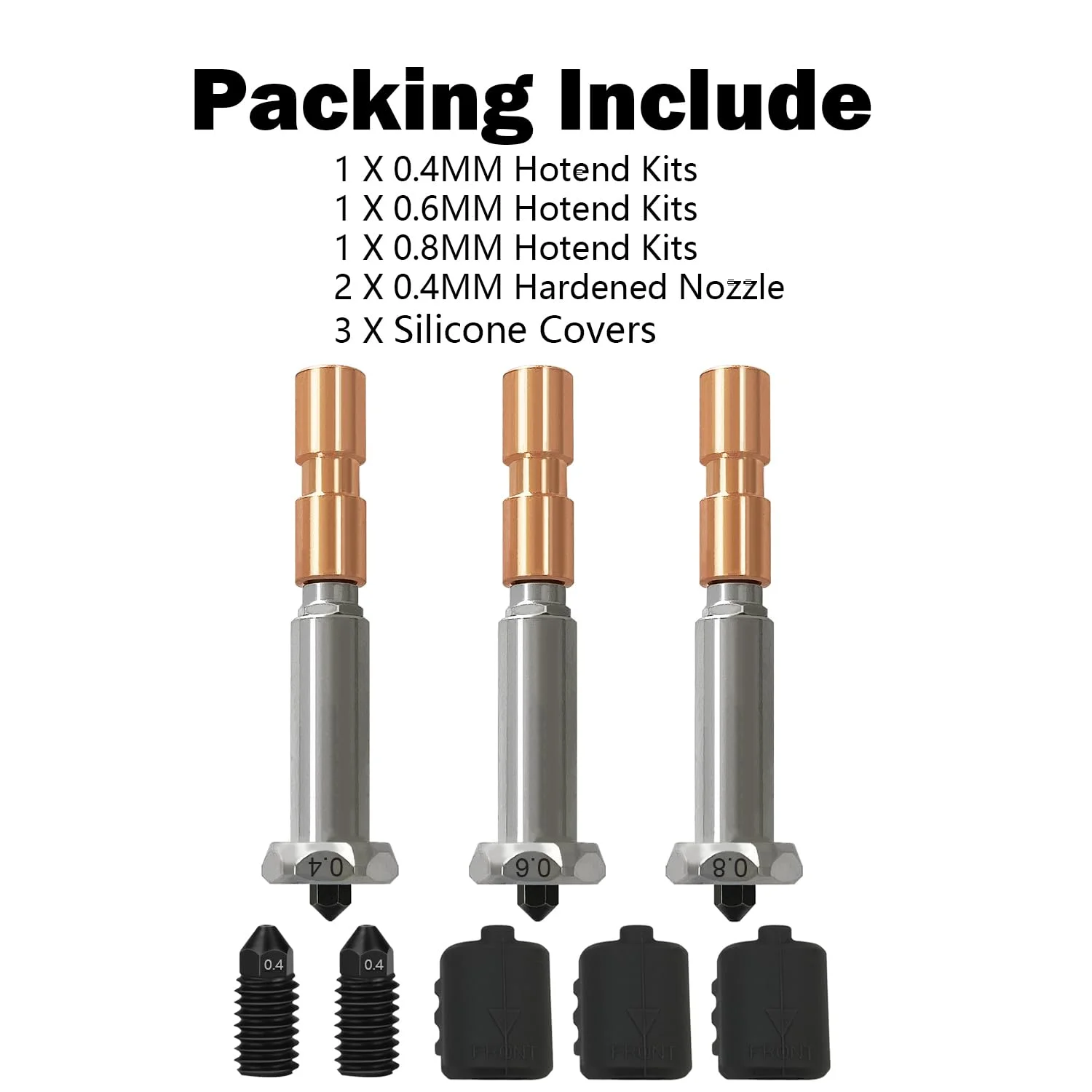 ست نازل استیل سخت کاری شده یکپارچه برای Kobra 3 Max Combo، تعویض سریع، جریان بالا، گلوگاه با سرعت بالا به همراه 2 عدد نازل جداشدنی 0.4 میلی متری و 3 عدد روکش سیلیکونی محافظ هد پرینت ست نازل استیل سخت کاری شده یکپارچه برای Kobra 3 Max Combo، تعویض سریع، جریان بالا، گلوگاه با سرعت بالا به همراه 2 عدد نازل جداشدنی 0.4 میلی متری و 3 عدد روکش سیلیکونی محافظ هد پرینت