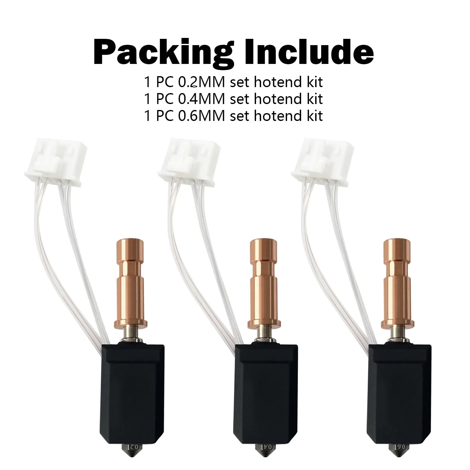 هات‌اند سرامیکی 0.2MM 0.4MM 0.6MM برای Kobra S1 Combo، کیت اکسترودر هد چاپ استیل ضد زنگ، بلوک حرارتی نازل سخت شده، ترمیستور میله حرارتی 200K برای Anycubic Kobra S1 (بسته 3 عددی)