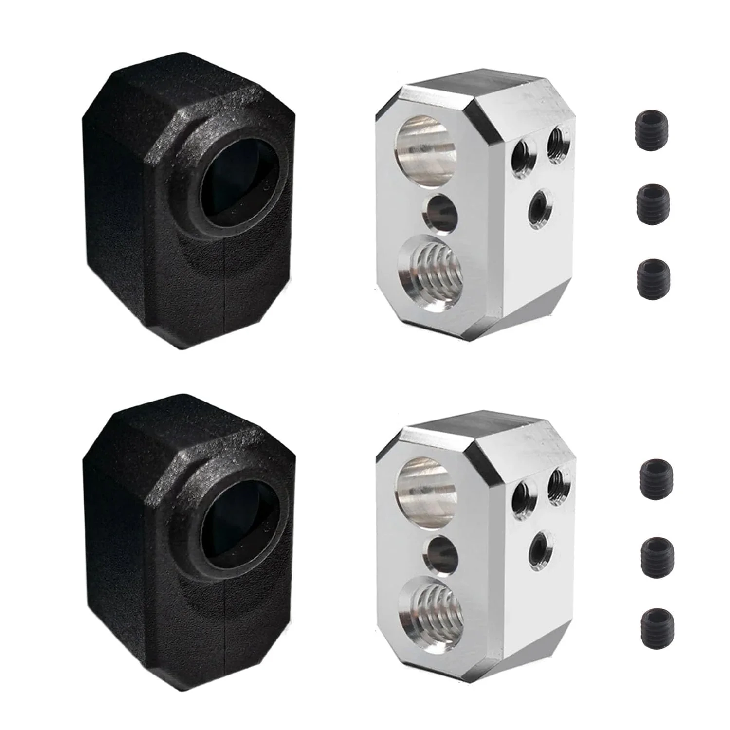 2 عدد بلوک گرمکن آلومینیومی MK4/MK3.9/XL و 2 عدد روکش جوراب سیلیکونی برای پرینتر سه بعدی Pursa I3 MK4/MK3.9/XL، قطعات و لوازم جانبی پرینتر سه بعدی، بلوک های گرم کننده هات اند اکسترودر و محافظ جوراب سیلیکونی