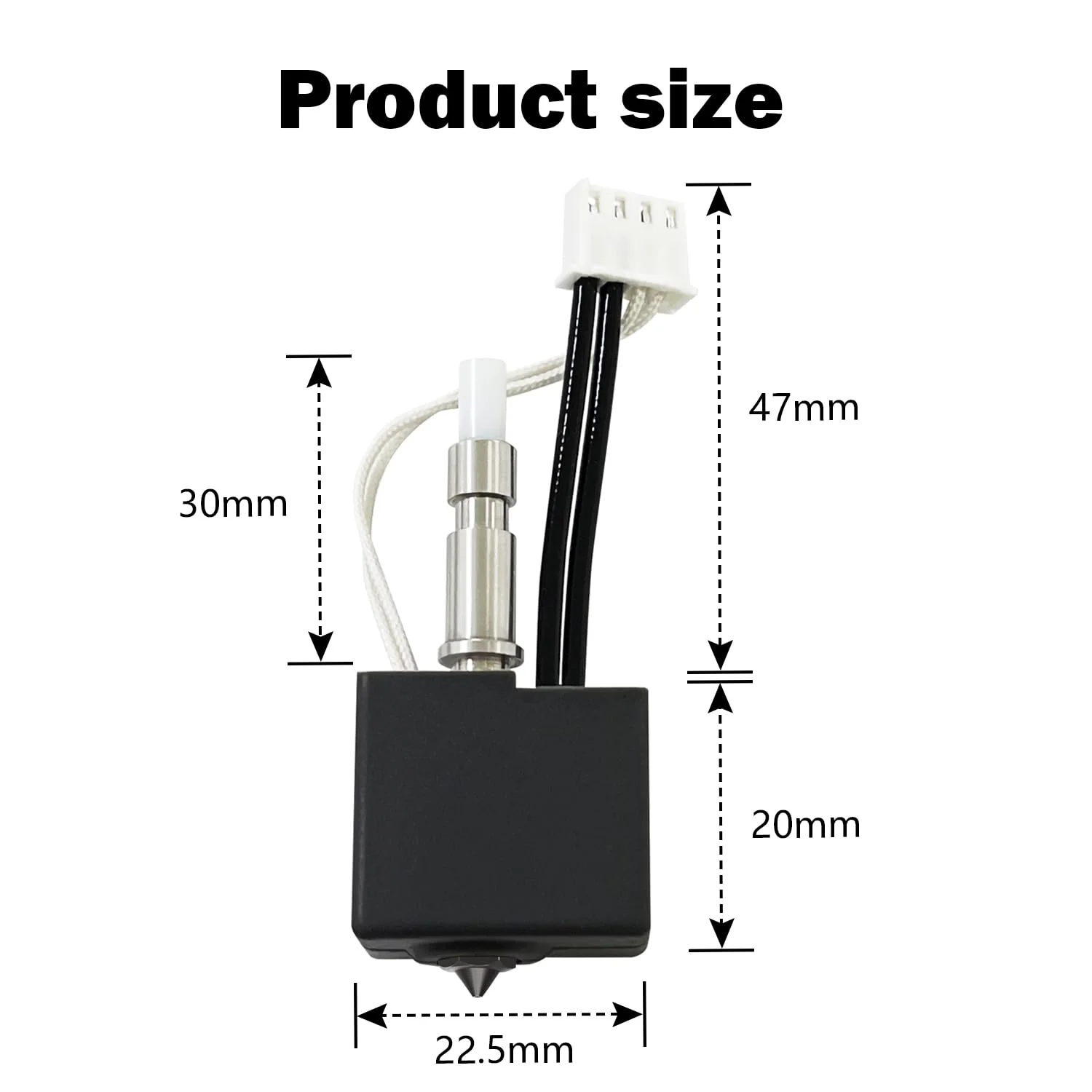 دو عدد کیت هات‌اند پرینتر سه بعدی Kobra S1/Kobra S1 Combo - اکسترودر هات‌اند/هد چاپ مونتاژ شده با نازل فولادی سخت شده 0.4 میلی‌متری و 0.6 میلی‌متری، نازل‌های جایگزین 0.2/0.8 میلی‌متری، ترمیستور 200K