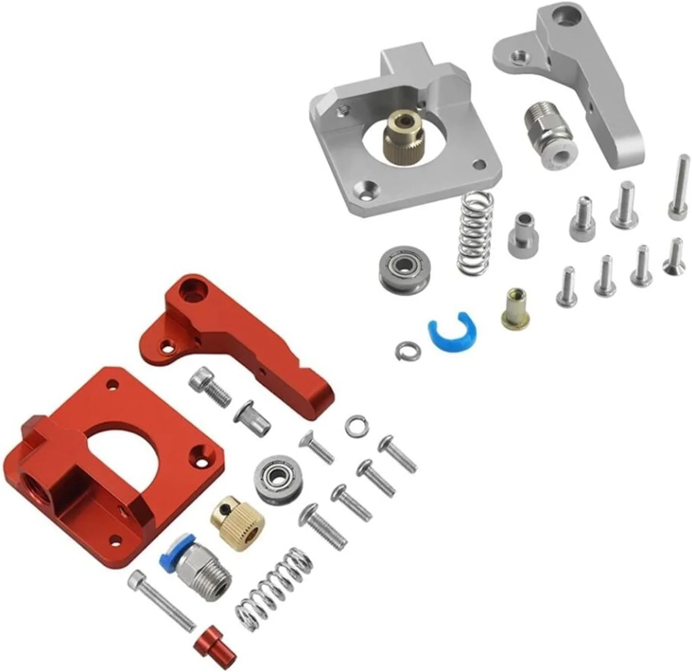 قطعات پرینتر سه بعدی MORREZ، اکسترودر MK8 ارتقا یافته، بلوک آلومینیومی اکسترودر Bowden، فیلامنت 1.75 میلی متری Reprap، سازگار با Ender 3 CR10 Bluer (رنگ: قرمز چپ)