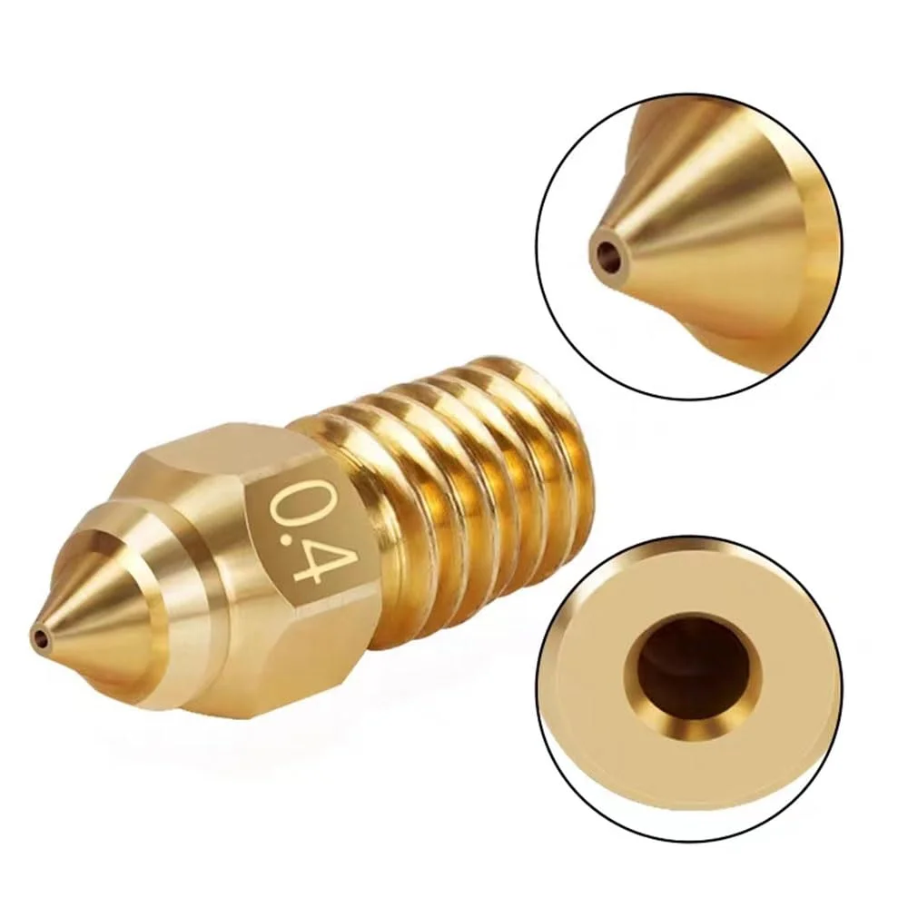 کیت نازل اکسترودر پرینتر سه بعدی Ender 5 S1 - شامل 5 عدد نازل برنجی 0.4 میلی متری + 1 عدد 0.2 میلی متری + 1 عدد 0.6 میلی متری + 1 عدد 0.8 میلی متری، مقاوم در برابر سایش برای Creality Ender 3 V3 SE/Ender 5 S1/Ender 7