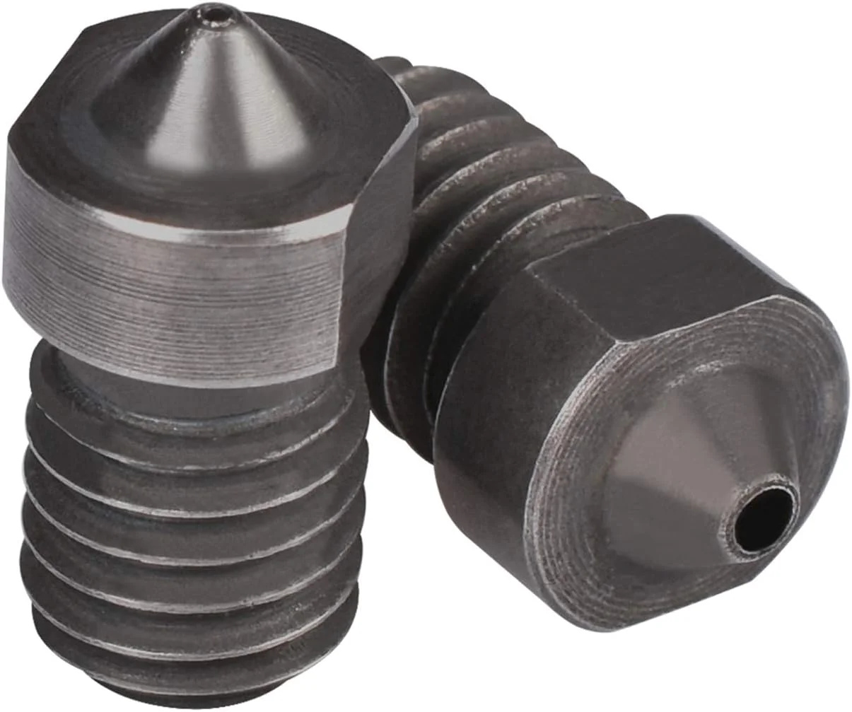 نازل، نازل پرینتر، نازل های برنجی، 1 عدد نازل فولادی سخت شده با رزوه M6 قطر 0.4 1.5 میلی متر برای اکسترودر پرینتر سه بعدی فیلامنت 1.75 میلی متری، قطر نازل 1.2 میلی متر (رنگ: برای فیلامنت 1.75 میلی متری، اندازه: نازل)