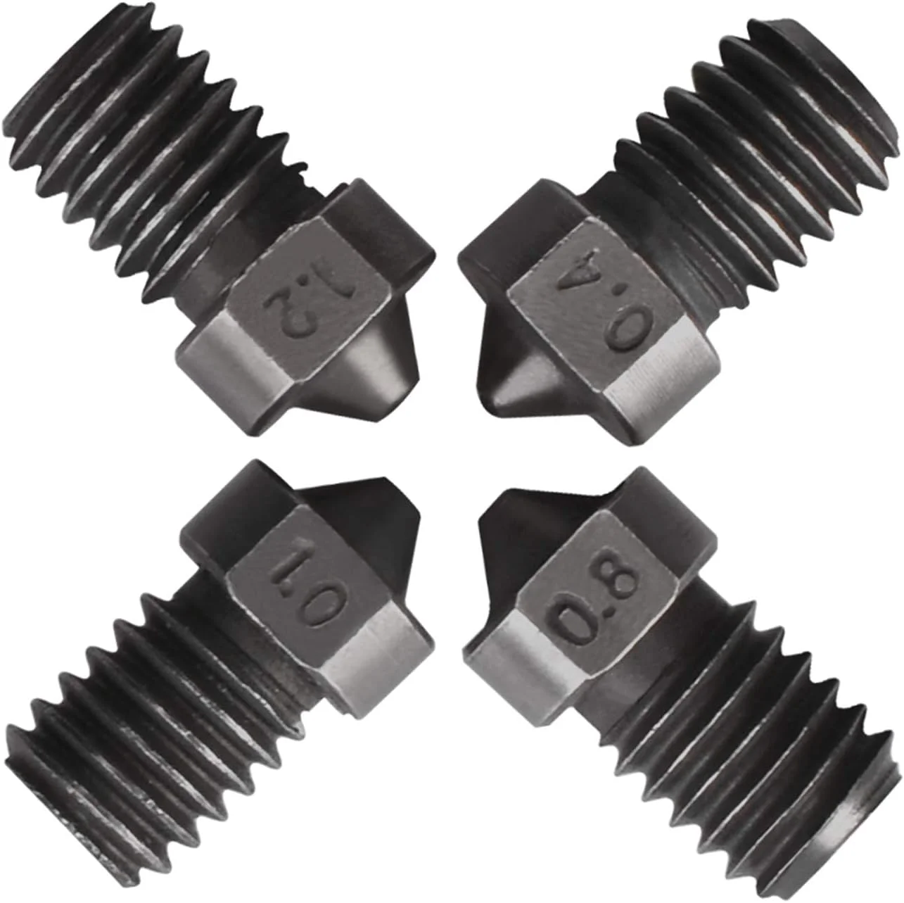 نازل، نازل پرینتر، نازل های برنجی، 1 عدد نازل فولادی سخت شده با رزوه M6 قطر 0.4 1.5 میلی متر برای اکسترودر پرینتر سه بعدی فیلامنت 1.75 میلی متری، قطر نازل 1.2 میلی متر (رنگ: برای فیلامنت 1.75 میلی متری، اندازه: نازل)